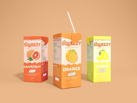 Juice Box Packaging Box Drink Packaging, Juice Box Photography, Juice Box Packaging Design, Juice Packaging Design Carton, Mocktail Branding, Juice Box Aesthetic, Juice Branding Design, Juice Box Packaging, Orange Juice Packaging