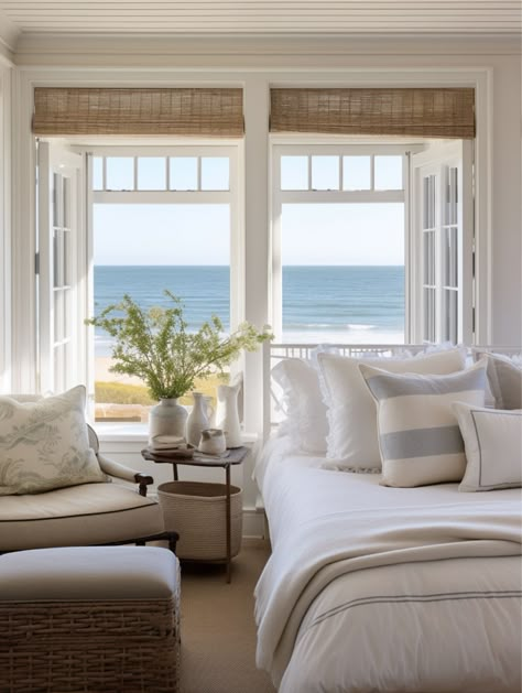 Bedroom Set Ideas, Beach Cottage Bedroom, Coastal Bedroom Furniture, Small Beach Houses, Home Decor Wallpaper, Beach Spa, Beach House Bedroom, Modern Coastal Decor, Nantucket Style