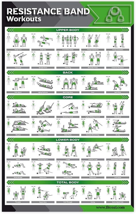 Excersise Band Workout, Resistant Band Workouts, Resistance Band Workouts, Exercise Poster, Body Squats, Bands Workout, Mat Pilates Workout, Workout Programs For Women, Resistance Band Training