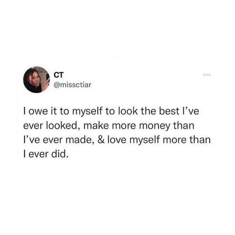 bossbabe™ on Instagram: “I owe it to myself to become the highest version of me 🤍 rp: @chrissytiar” I Owe It To Myself, Highest Version, Love Me More, Realest Quotes, Note To Self Quotes, My Self, Daily Inspiration Quotes, Self Quotes, Manifestation Quotes