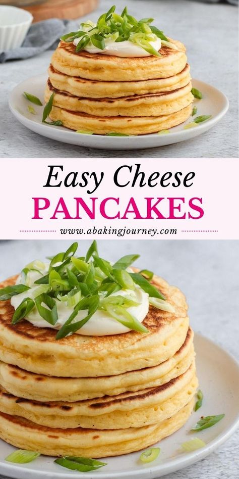 Essen, Quick Savory Breakfast, Cheese Pancakes Recipe, Savoury Pancake Recipe, Savoury Pancakes, College Recipes, Healthy Waffles, Best Brunch Recipes, Kids Breakfast