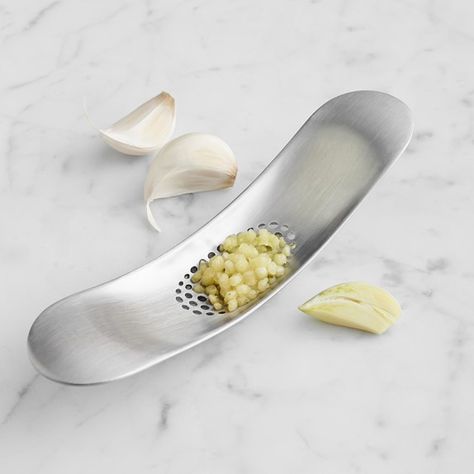 Joseph Joseph Garlic Rocker | Williams Sonoma Garlic Crusher, William Sonoma, Crushed Garlic, Garlic Press, Taste Of Home, Williams Sonoma, Natural Healing, Gravy, Sour Cream