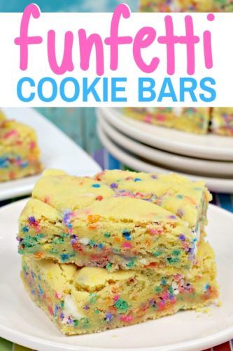 Cookie Cake Unicorn, Funfetti Cookie Bars, Cake Batter Bars, Easy Cake Mix Desserts, Cake Batter Blondies, Easy Bake Cake, Cake Mix Bars, Cake Mix Cookie Bars, Awesome Desserts