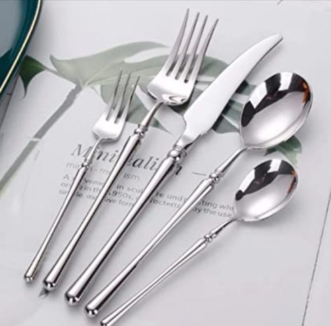 Modern Flatware, Stainless Steel Silverware, Hosting Dinner, Host Dinner Party, Dining Setting, Modern Minimalist Design, Stainless Steel Cutlery, Stainless Steel Flatware, Cleaning Dishes