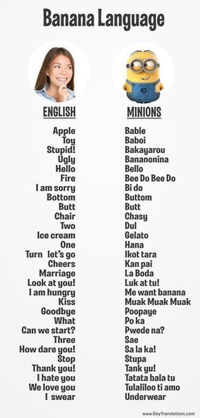 Banana Language. Minions | Minions funny, Funny minion quotes, Minion jokes Banana Language, Funny Minion Memes, Minion Jokes, Funny Quotes For Kids, Minions Wallpaper, Funny Disney Memes, Wallpaper Disney, Funny Minion Quotes, Minions Quotes