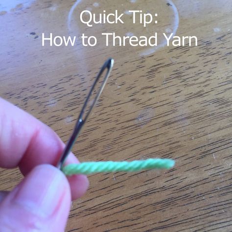 How to Thread Yarn through a Needle Sewing Lessons, How To Thread A Needle, How To Thread, Thick Thread, Needle Threader, Thread & Yarn, Crochet Needles, Thick Yarn, Sewing Needle