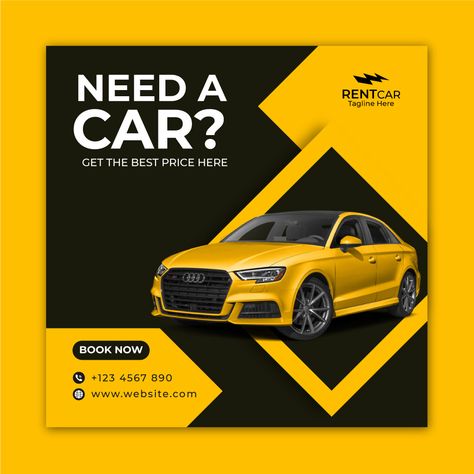 New Social Media Design, Car Advertisement Poster, Social Media Post Design Graphics, Car Poster Design Ideas, Car Ads Design, Car Poster Advertising, Behance Template, Car Social Media Design, Car Rental Poster