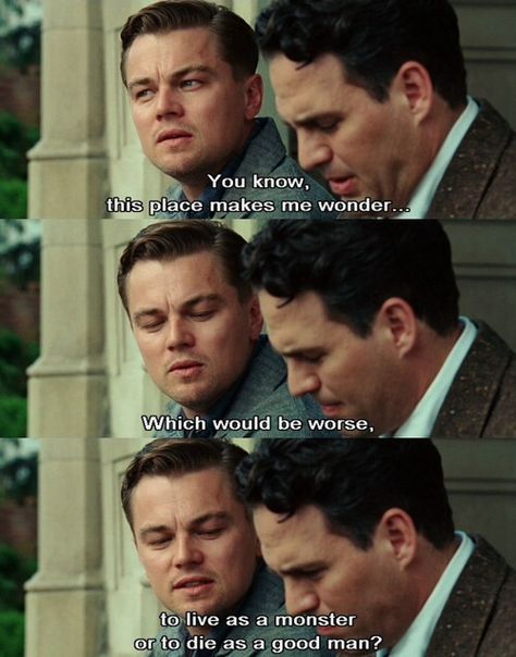 Island Quotes, Sick Movie, Best Movie Lines, Best Movie Quotes, Shutter Island, Movie Dialogues, Good Will Hunting, Septième Art, Pahlawan Marvel