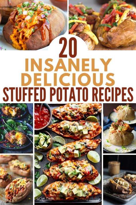 Chilli Stuffed Potatoes, Loaded Potato Recipes, Stuffed Potato Recipes, Baked Potato Dinner, Potatoes Stuffed, Baked Potato Toppings, Stuffed Potato, Stuffed Potatoes, Stuffed Baked Potatoes