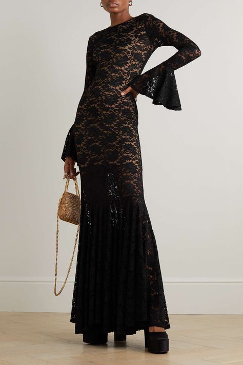 Fishtail Maxi Dress, Gown Suit, Net Dress, Caroline Constas, Corded Lace, Guest Dress, Lace Gown, Stretch Lace, Curator Style