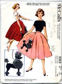 Poddle Skirt, Poodle Skirt Pattern, Poodle Skirt 50s, 1950s Poodle Skirt, Poodle Skirt Outfit, Skirt Pattern Free, 1950s Skirt, Decades Of Fashion, Sock Hop