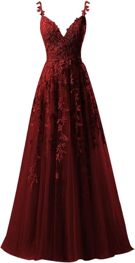 Red Ball Dresses Long, Burgundy Prom Dress Long Flowy, Burgundy And Black Prom Dress, Dress For Farewell Party In School, Uk Formal Dresses, Burgundy Dresses Prom, Red Prom Dress Princess, Burgundy Prom Dress Long Sleeve, Prom Dresses Deep Red