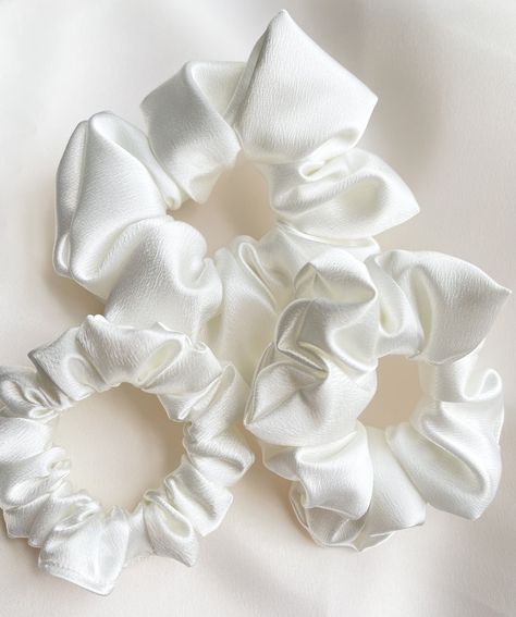 Excited to share the latest addition to my #etsy shop: White scrunchie for bridesmaid | bachelorette party hair ties | bridesmaid proposal gift | satin scrunchie pack | bride scrunchie | ivory #white #bridalshower #valentinesday #minimalist #silkhairtie #bridalshowergift #bigscrunchie #tohaveandtohold #madeofhonor Bride Scrunchies, Scrunchies Diy Measurements, Scrunchies White, Bridesmaid Scrunchie, Bachelorette Party Hair, White Satin Fabric, Bridesmaid Bachelorette, White Scrunchie, Bridesmaid Satin