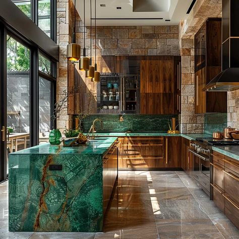 6+ Colorful Kitchen Countertops Ideas for a Vibrant Touch • 333+ Inspiring Lifestyle Ideas Colorful Kitchen Countertops, Green Kitchen Countertops, Kitchen Countertop Colors, Kitchen Countertops Ideas, Stone Kitchen Island, Marble Kitchen Counters, Green Countertops, Eclectic Kitchen Design, Luxury Living Room Inspiration