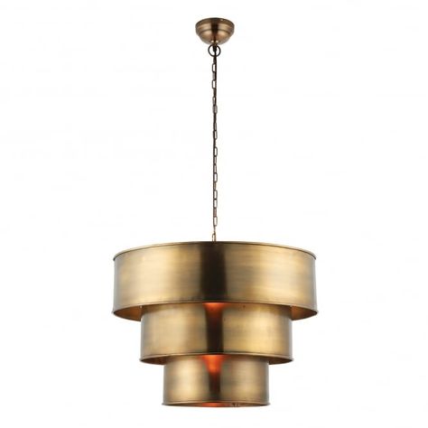 Tiered Ceiling, Contemporary Ceiling Light, Large Pendant Lighting, Brass Plate, Single Pendant Lighting, Brass Pendant Light, Direct Lighting, Led Lamps, Drum Pendant