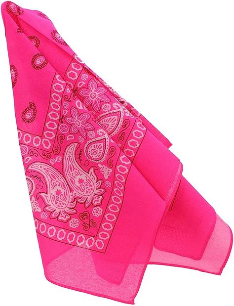 Amazon.com: Motique Accessories 22 Inch Neon Cotton Paisley Bandana - Pink : Clothing, Shoes & Jewelry Hot Pink Accessories, Pink Bandana, Pink Clothing, Paisley Bandana, Pink Birthday Party, Green Shop, Bandana Headband, Pink Friday, Pink Accessories