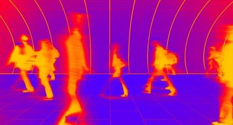 Thermal Energy Art, Thermal Vision Aesthetic, Thermal Imaging Art, Thermal Aesthetic, Thermal Photography, Infrared Art, Collision Art, Thermal Art Aesthetic, Everyone Is Connected