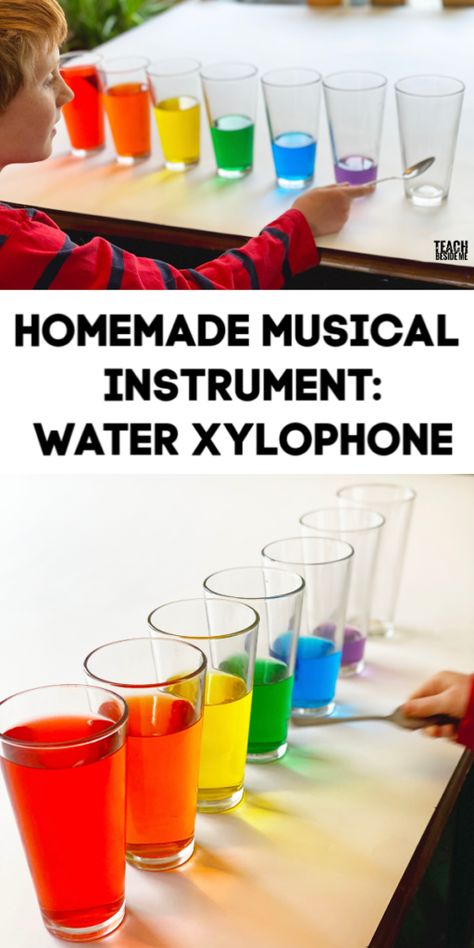 Music Activities For Kids, Water Xylophone, Aktiviti Tadika, Plan 2023, Instrument Craft, Homemade Musical Instruments, Homemade Instruments, Boomwhackers, Diy Instruments