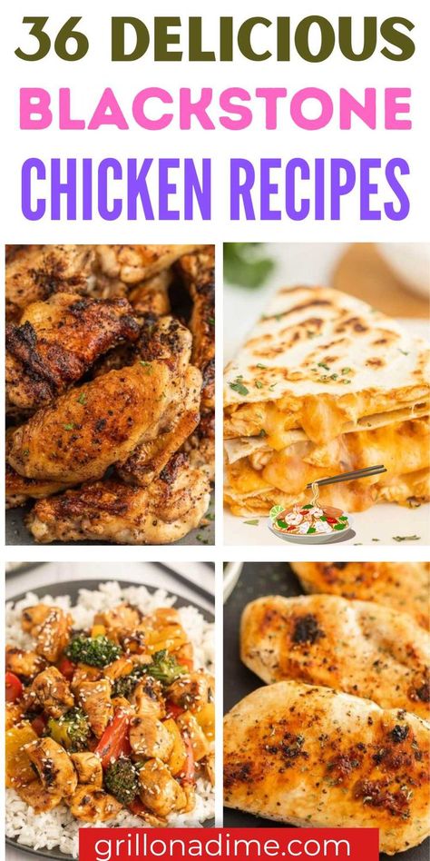 Blackstone Chicken Recipes, Recipes Using Cooked Chicken, Blackstone Chicken, Boneless Skinless Chicken Breast Recipes, Outdoor Griddle Recipes, Skinless Chicken Breast Recipes, Outdoor Cooking Recipes, Simple Family Meals, Chicken Recipes Boneless