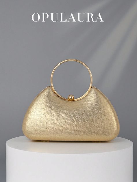 OpulAura Women's Luxury Metal Tone Leather Clutch Evening Bag, High-End Shiny Formal Purse For Gala, Party, Wedding, Bride, Bridesmaid, Birthday DressI discovered amazing products on SHEIN.com, come check them out! Formal Purse, Gold Clutch Bag, Formal Clutch, Birthday Dress Women, Gala Party, Clutch Bag Wedding, Bridal Purse, Women Bride, Wedding Purse