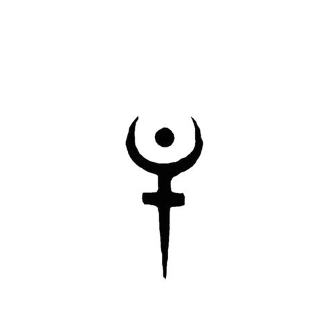 Goth Symbols And Meanings, Simple Hades Tattoo, Hades Bident Tattoo, Underworld Symbol, Hades Inspired Tattoo, Hades And Persephone Tattoo Simple, Hades Symbolism, Hades Symbol Tattoo, Symbols Of Hades