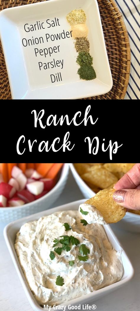 Sour Cream Dip Recipes, Chip Dip Recipes, Homemade Ranch Dip, Ranch Dip Recipe, Sour Cream Dip, Homemade Dips, Chicken Sauce, Cream Dip, Vegetable Dip