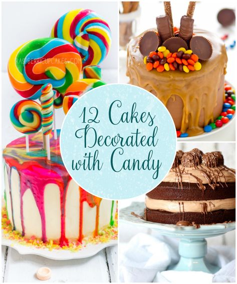 12 Fun Cakes that are Decorated with Candy – Parade: Entertainment, Recipes, Health, Life, Holidays Cakes Decorated With Candy, Candy Decorated Cake, Pinata Cake Recipe, Kitkat Bars, Thing To Bake, Kit Kat Cake, Candy Birthday Cakes, Pinata Cake, Fun Cakes