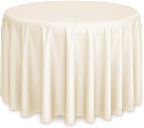 Amazon.com: Lann's Linens - 10 Premium 120" Round Tablecloths for Wedding/Banquet/Restaurant - Polyester Fabric Table Cloths - Ivory : Home & Kitchen 120 Round Tablecloth, Wedding Table Linens, Fabric Table, Wedding Banquet, Table Cloths, Pet Training, Buffet Table, Round Tablecloth, Ivory Color