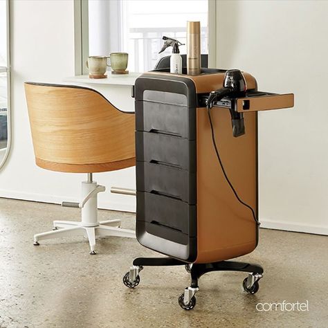 Salon Trolley Cart Ideas, Hairdressing Trolley, Salon Cart, Hair Salon Equipment, Hairdressing Chairs, Salon Mirrors, Salon Trolley, Esthetics Room, Beauty Salon Furniture