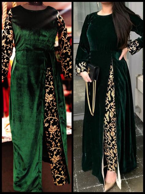 Suit Tutorial, Tutorial Clothes, Velvet Dresses Outfit, Transition Dress, Frock Suit, Circle Skirt Pattern, Gown Designs, Eid Dress, Velvet Pattern