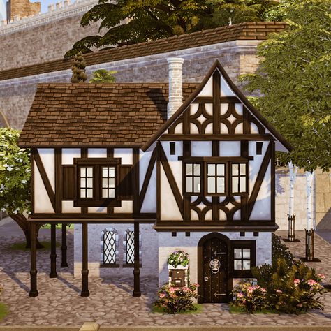 STARTER HOME SERIES French House Floor Plans, Georgian House Sims 4, Tudor House Sims 4, German Style House, Sims Tudor House, Sims 4 German House, Sims Windenburg House, Windenburg House Sims 4, Sims 4 Windenburg