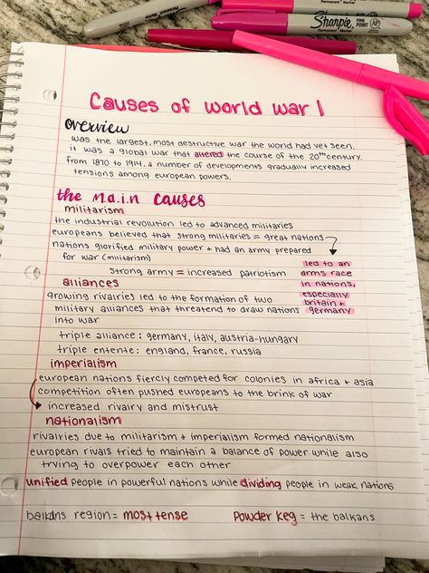 Revision Notes History Gcse, School Notes Layout History, History Ww1 Notes, Aesthetic Notes Study Inspiration English, Notes Setup Ideas, Ap Government Notes Aesthetic, Pretty Notes History, How To Write History Notes, History Notes Layout