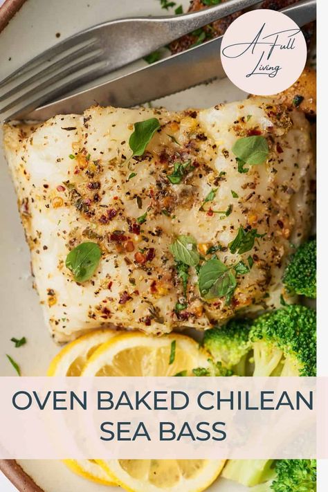 Chilean Sea Bass Recipe Baked, Sea Bass Recipes Healthy, Sea Bass Fillet Recipes, Garlic And Herb Marinade, Cooking Sea Bass, Lobster Ravioli Sauce, Chilean Sea Bass Recipe, Sea Bass Recipe, Baked Sea Bass