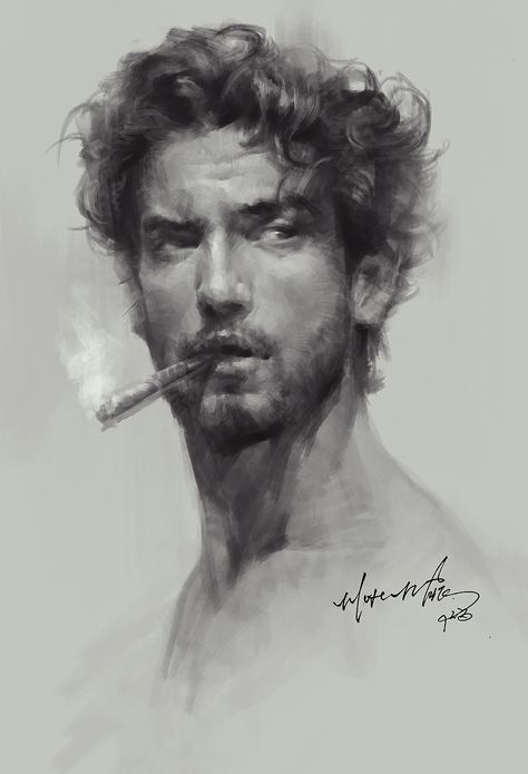 practice, Zhang fy on ArtStation at https://www.artstation.com/artwork/aDb2L Illusion Kunst, Portrait Au Crayon, الفن الرقمي, Realistic Pencil Drawings, 얼굴 드로잉, Charcoal Drawings, Drawing Faces, White Drawing, Charcoal Art