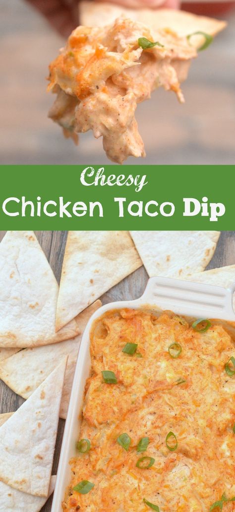 Chicken Taco Dip Recipe, Chicken Taco Dip, Pizza Cupcakes, Nacho Dip, Taco Dip Recipe, Bagel Toppings, Chicken Dip Recipe, Diy Easy Recipes, Chicken Appetizers