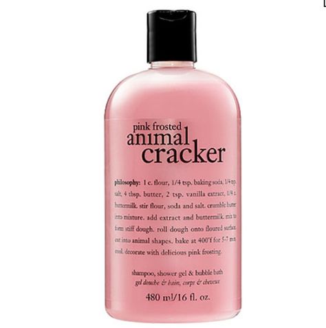 Pink frosted animal cracker, or any philosophy shower gel! Pink Frosted Animal Cracker, Philosophy Shower Gel, Frosted Animal Crackers, Philosophy Products, Animal Cracker, Circus Animal Cookie, Bath And Shower Products, Shower Products, Animal Crackers