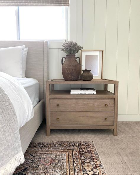 Crate and Barrel on Instagram: “But can the dupes do this? A power strip hidden inside the top drawer of our @fsc_us-certified Keane Charging Nightstand separates it from…” Charging Nightstand, Night Tables, Nightstand Wood, House Bedrooms, Crate Barrel, Neutral Home, Modern Nightstand, Wood Nightstand, Master Bedrooms Decor