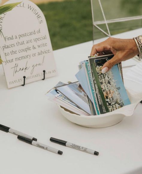 Guest Book Polaroid Wedding, Wedding Final Touches, Wedding Personal Touches Creative, Sentimental Wedding Ideas Receptions, Wedding Guest Who Have Passed, Unique Personal Wedding Touches, Card Station Wedding, Wedding Guest Book Table Set Up, Things For Guests To Do At Weddings