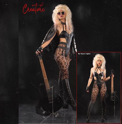 Creature by @vasco.inglez #glammetal #glammetalgirl #glammetal80s #80srad #80s #80sfashion #80smusic #80svixen #80srock #80sstyle… | Instagram 80s Groupie Aesthetic, Glam Rock Photoshoot, 80s Rockstar Hair, 80s Metal Aesthetic, 80s Rockstar Outfit, 80s Glam Fashion, 80s Glam Rock Fashion, 80s Rocker Chick Outfit, Rocker Chick Outfit