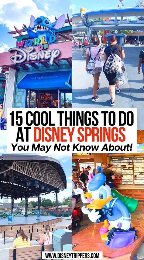 15 Cool Things To Do At Disney Springs You May Not Know About! Disney Springs For Adults, Disney Springs Photo Spots, Disney Springs Scavenger Hunt, Things To Do In Disney Springs, Disney Springs Pictures, Disney Springs Aesthetic, Disney Springs Photo Ideas, Coronado Springs Disney World, Disney In April