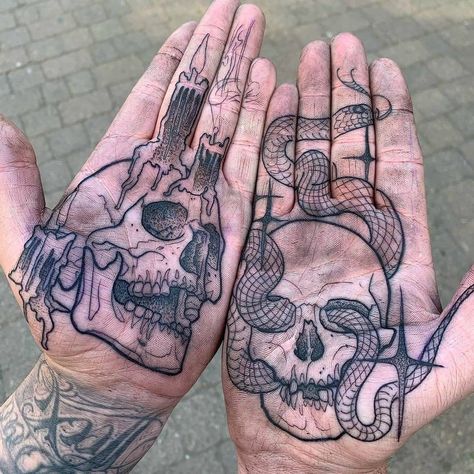 Hand Palm Tattoos, Palm Size Tattoos, Unique Hand Tattoos, Gotik Tattoo, Palm Tattoos, Tattoo Prices, Skeleton Hand Tattoo, 4 Tattoo, Tattoos For Black Skin