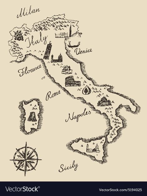 Italian Map Illustration, Italy Drawing Sketch, Italy Map Illustration, Italian Party Decorations, Italian Drawings, History Of Italy, Italian Royalty, Italy Sketches, Italy Drawing