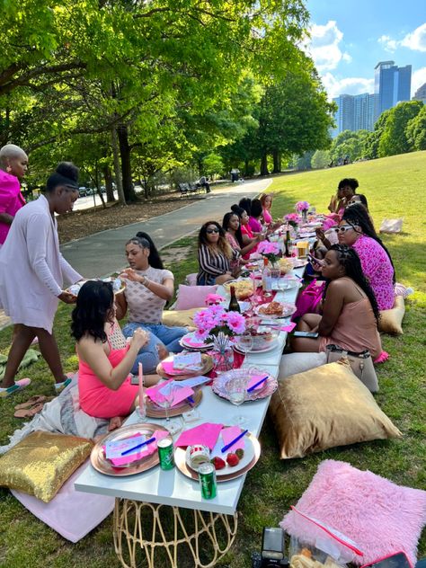 This was such an amazing influencer event 💓 #picnic #luxurylifestyle #lux #blackgirlmagic #blackexcellence Luxury Picnic Black Women, Picnic Ideas Black People, Yea Party Picnic, Influencer Event Decor, Wholesome Activities With Friends, Picnic Black Women, Picnic In The Park Ideas, Black Family Cookout, Pink Picnic Ideas