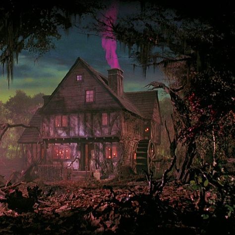 715 Likes, 11 Comments - Little Gothic Horrors (@littlegothichorrors) on Instagram: “The 1693 Salem cottage of the Sanderson sisters in ‘Hocus Pocus’ (1993).” Sanderson Sisters House, Sanderson House, Hocus Pocus Aesthetic, Hocus Pocus House, Hermanas Sanderson, Hocus Pocus 1993, Witches House, The Sanderson Sisters, Witch Vintage