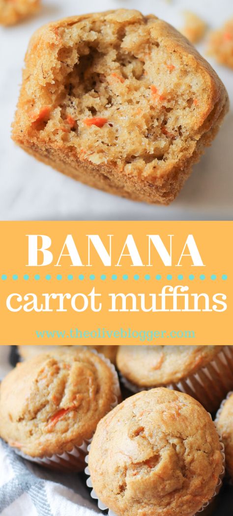 Carrot Muffins Moist, Carrot Banana Muffins, Carrot Muffins Easy, Heavenly Dessert Recipe, Healthy Carrot Muffins, Vegetable Muffins, Moist Banana Muffins, Carrot Muffin Recipe, Banana Carrot Muffins