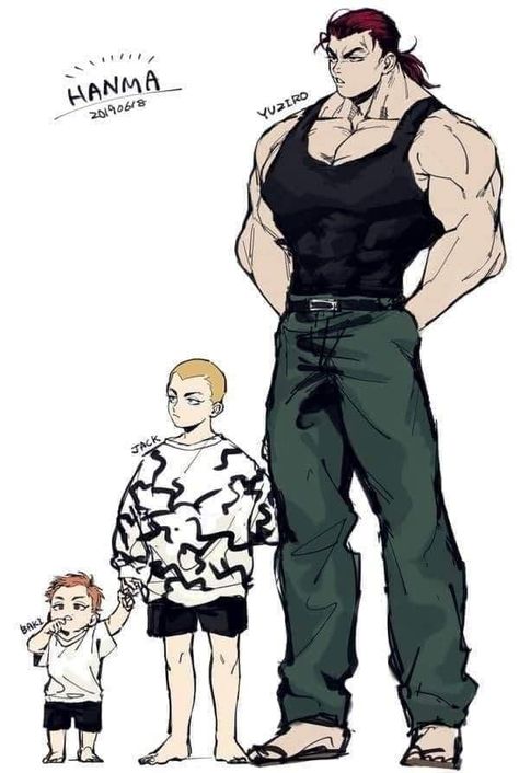 Hanma Family, Opm Manga, Martial Arts Anime, Pencak Silat, Anime Family, Anime Dragon Ball Super, Character Design Male, Anime Dragon Ball, Manga Comics