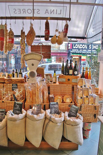 What a superb farm shop display at Lina Stores. Fancy to #travel #London? Include this in your #bucketlist and visit "City is Yours" http://www.cityisyours.com/explore to discover amazing bucket lists created by local experts. Butik Design, Garage Extension, Deli Shop, Desain Pantry, Grocery Store Design, Store Window Display, Food Retail, Supermarket Design, Farm Store