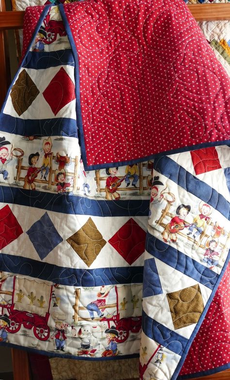 Baby Quilts To Make, Baby Boy Cowboy, Baby Boy Quilt Patterns, Kid Quilts Patterns, Cowboy Quilt, Western Quilts, Boys Quilt Patterns, Farm Quilt, Western Baby