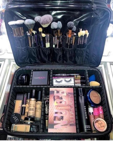 Soft Make-up, Make Up Kits, Penyimpanan Makeup, Contouring Makeup, Black Makeup Bag, Makeup Artist Kit, Large Makeup Bag, Makeup Travel Case, Black Makeup