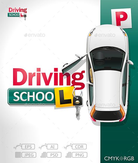 Car Driving School Green Parking, Bad Parking, Boat Vector, Old Refrigerator, Painting Station, School Car, Car Station, Bicycle Travel, Office Team